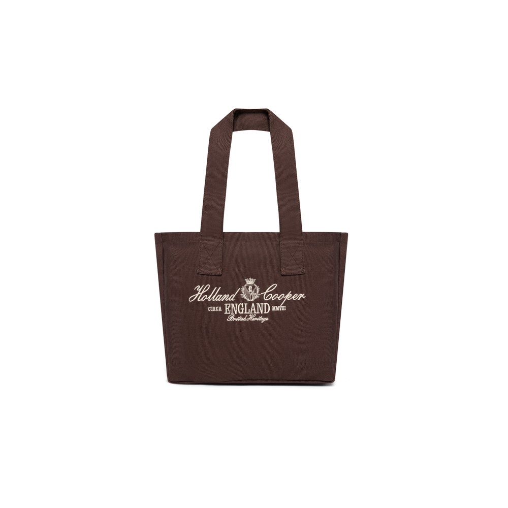 Holland Cooper Holland Cooper Essential Tote Bag - Chocolate Ecru