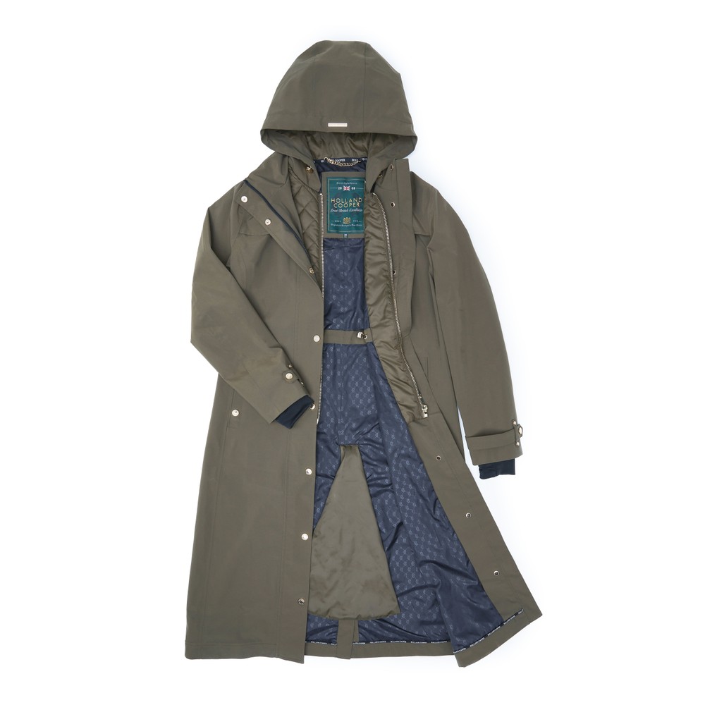 Holland Cooper Folgate Rain Coat Soft Khaki