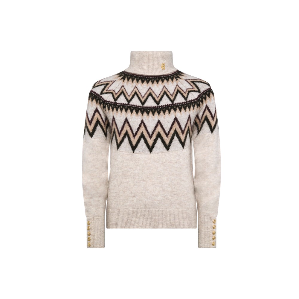 Holland Cooper Holland Cooper Alice Roll Neck Knit - Barley 