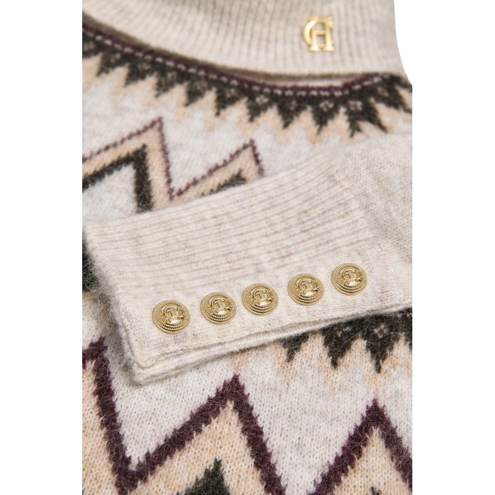 Holland Cooper Alice Roll Neck Knit Barley 