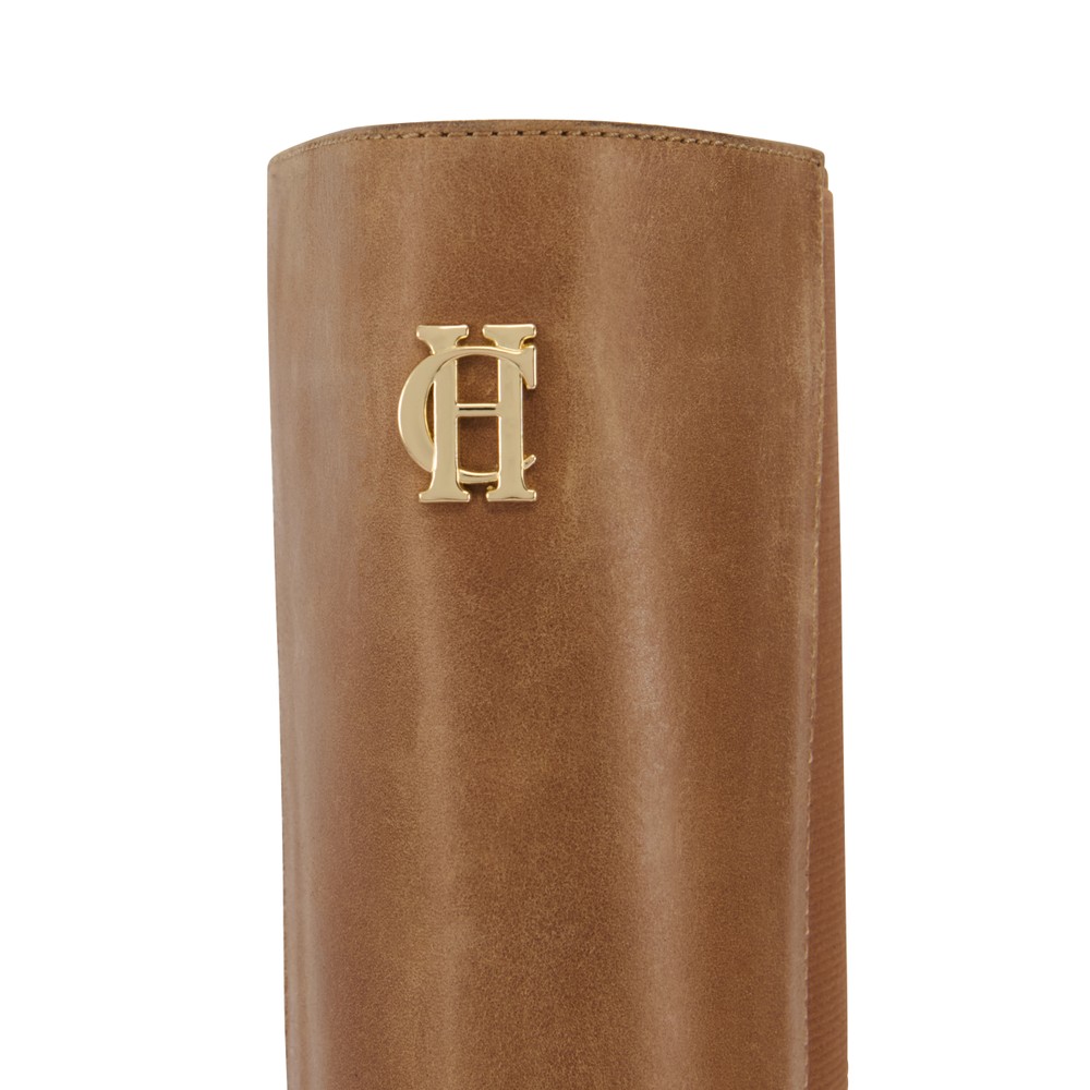 Holland Cooper Astoria Knee Boot Vintage Tan Leather