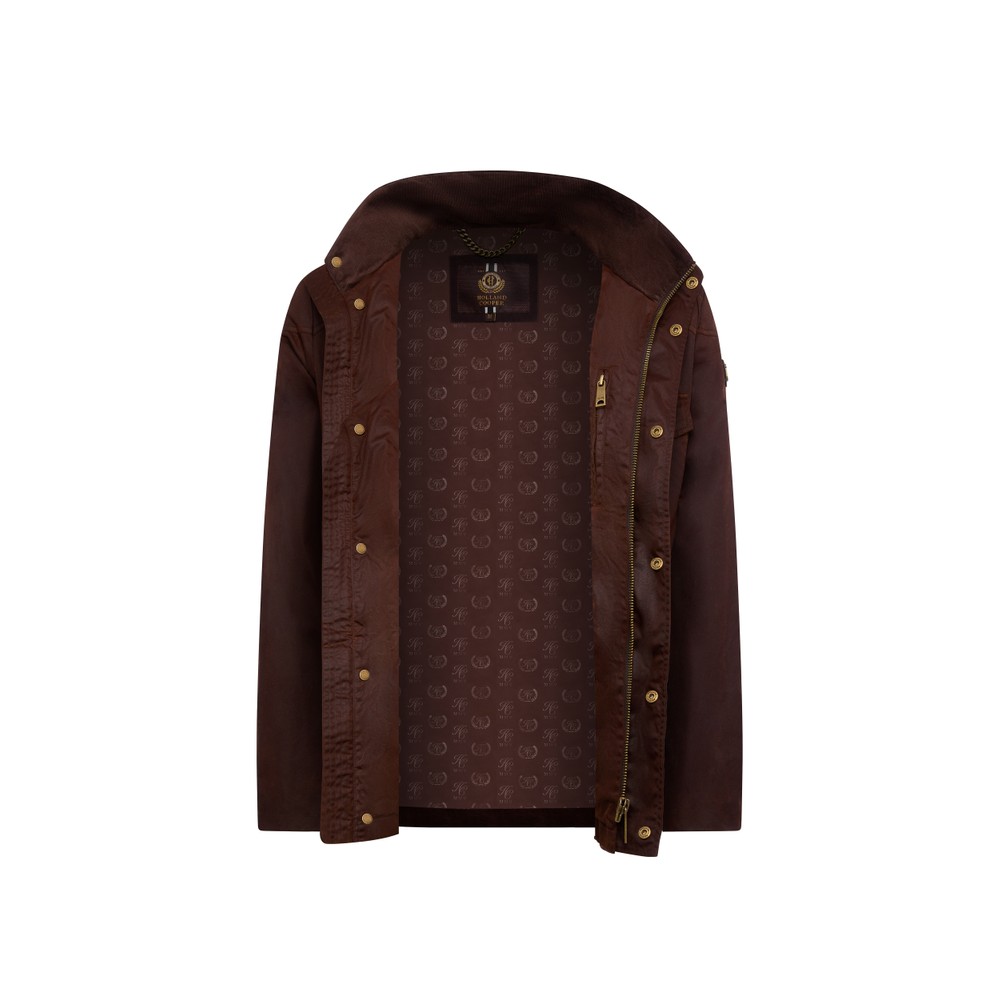 Holland Cooper Four Pocket Wax Jacket Chocolate