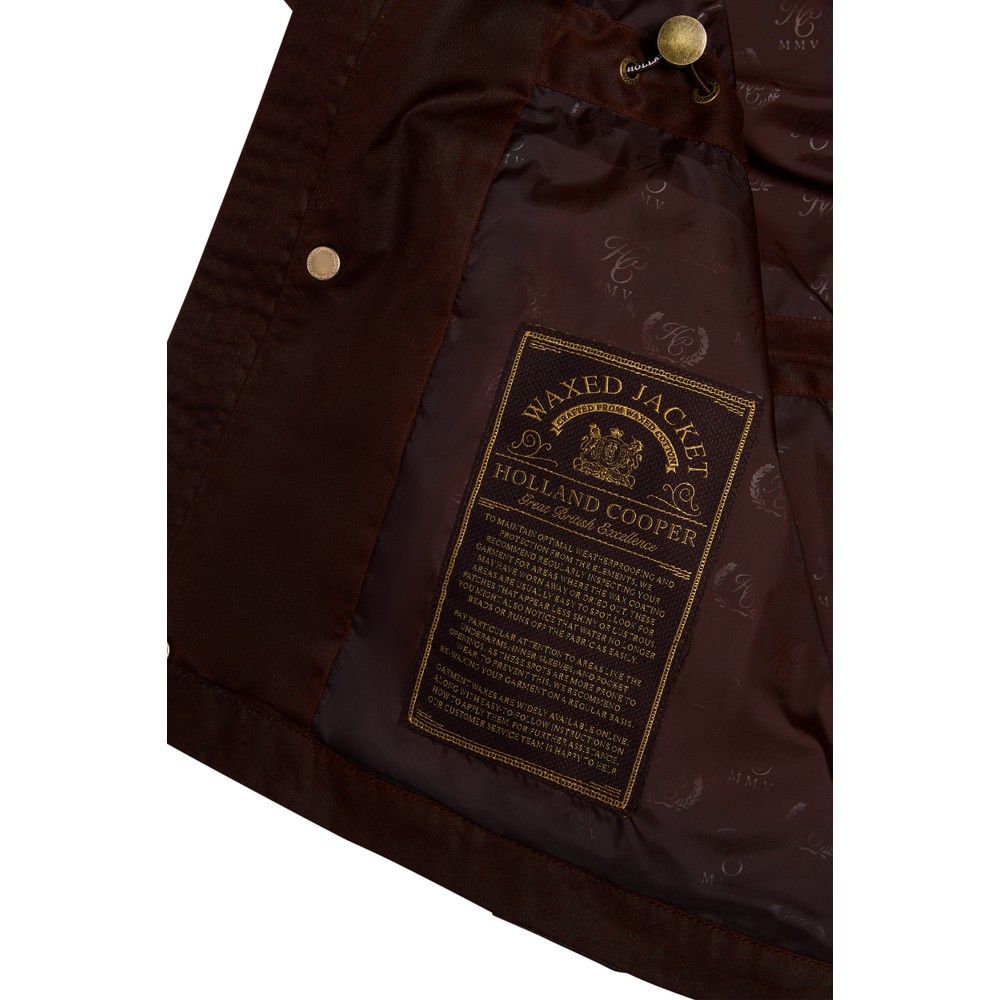 Holland Cooper Four Pocket Wax Jacket Chocolate