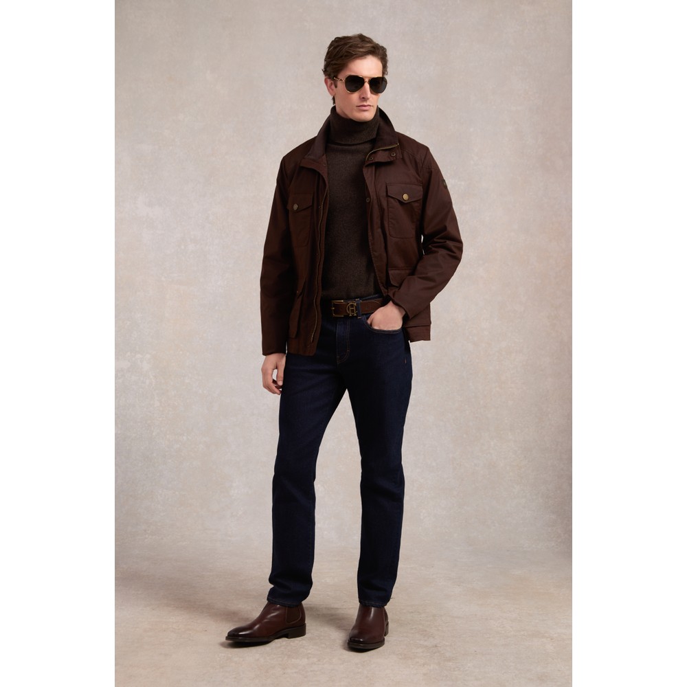 Holland Cooper Four Pocket Wax Jacket Chocolate