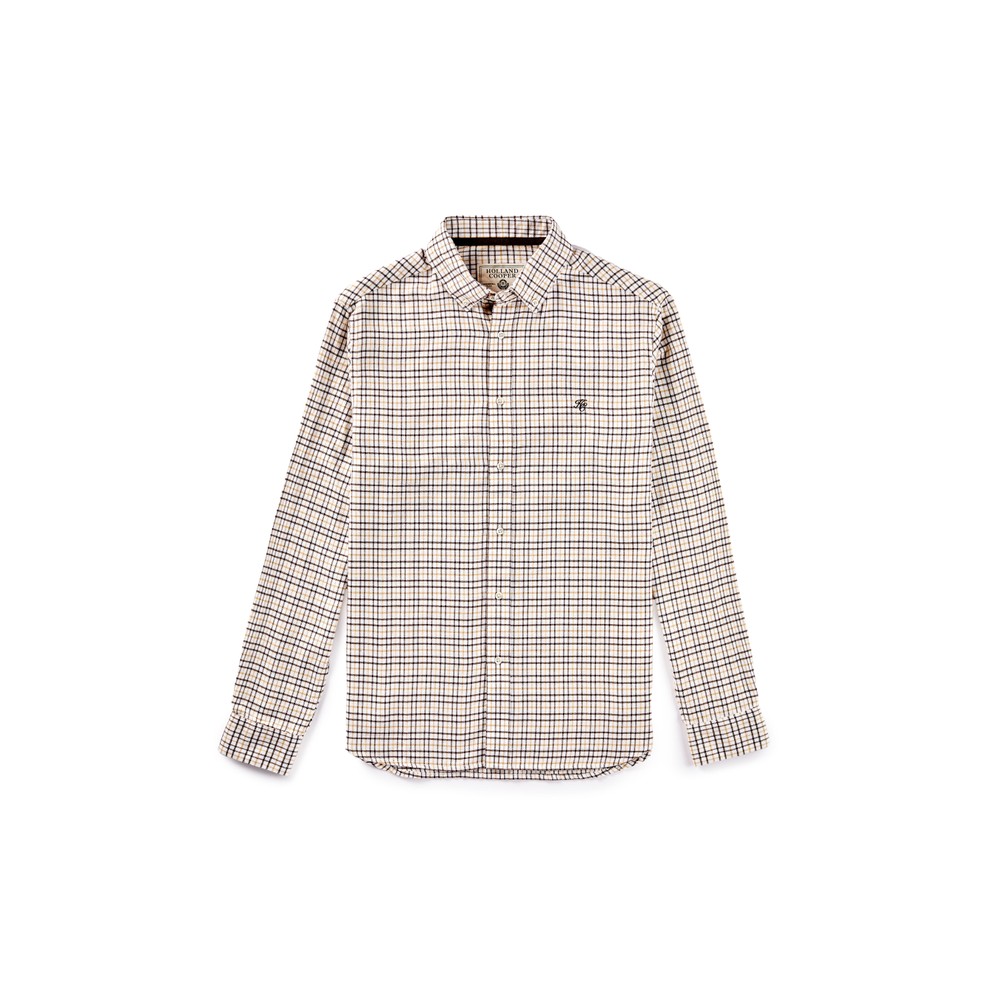 Holland Cooper Holland Cooper Men's Classic Button Down Shirt - Cheltenham Camel Check