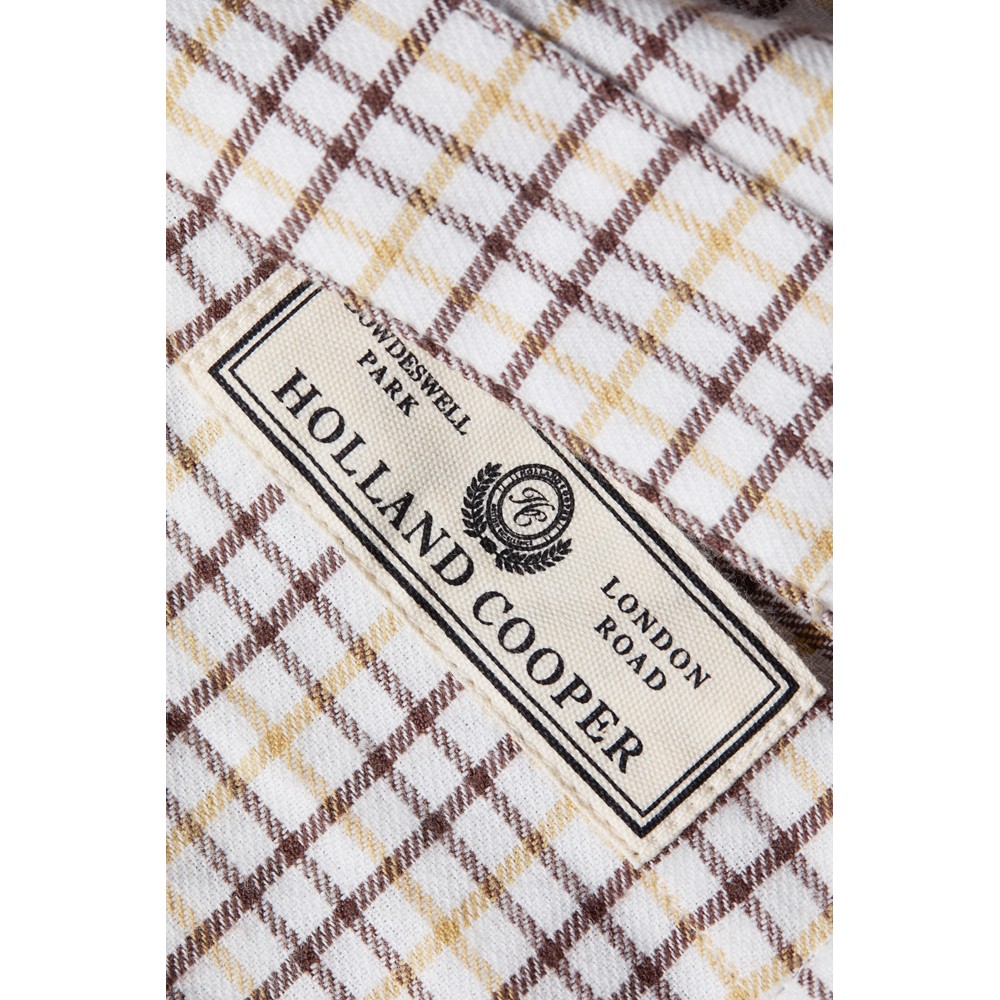 Holland Cooper Men's Classic Button Down Shirt Cheltenham Camel Check