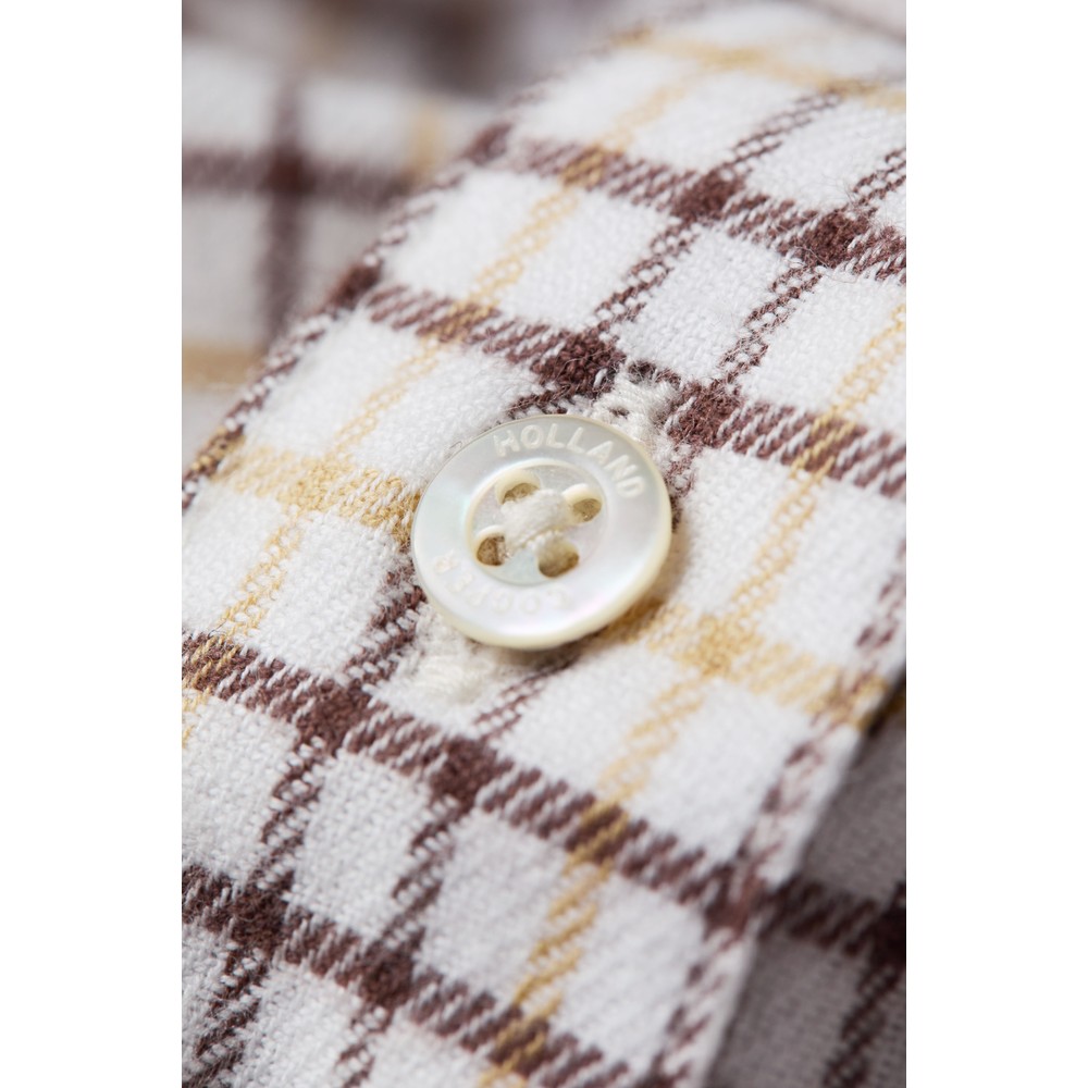 Holland Cooper Men's Classic Button Down Shirt Cheltenham Camel Check