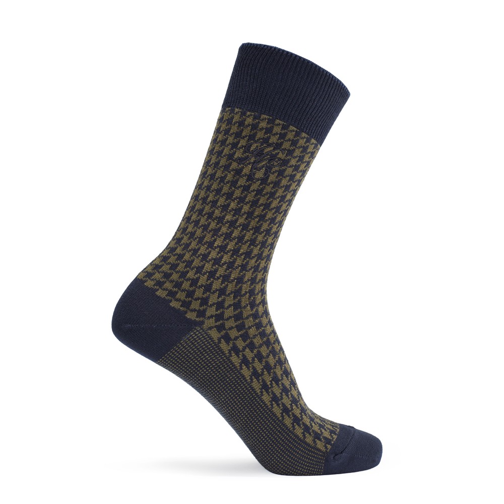 Holland Cooper Men's Sock Gift Box Charcoal Houndstooth Set