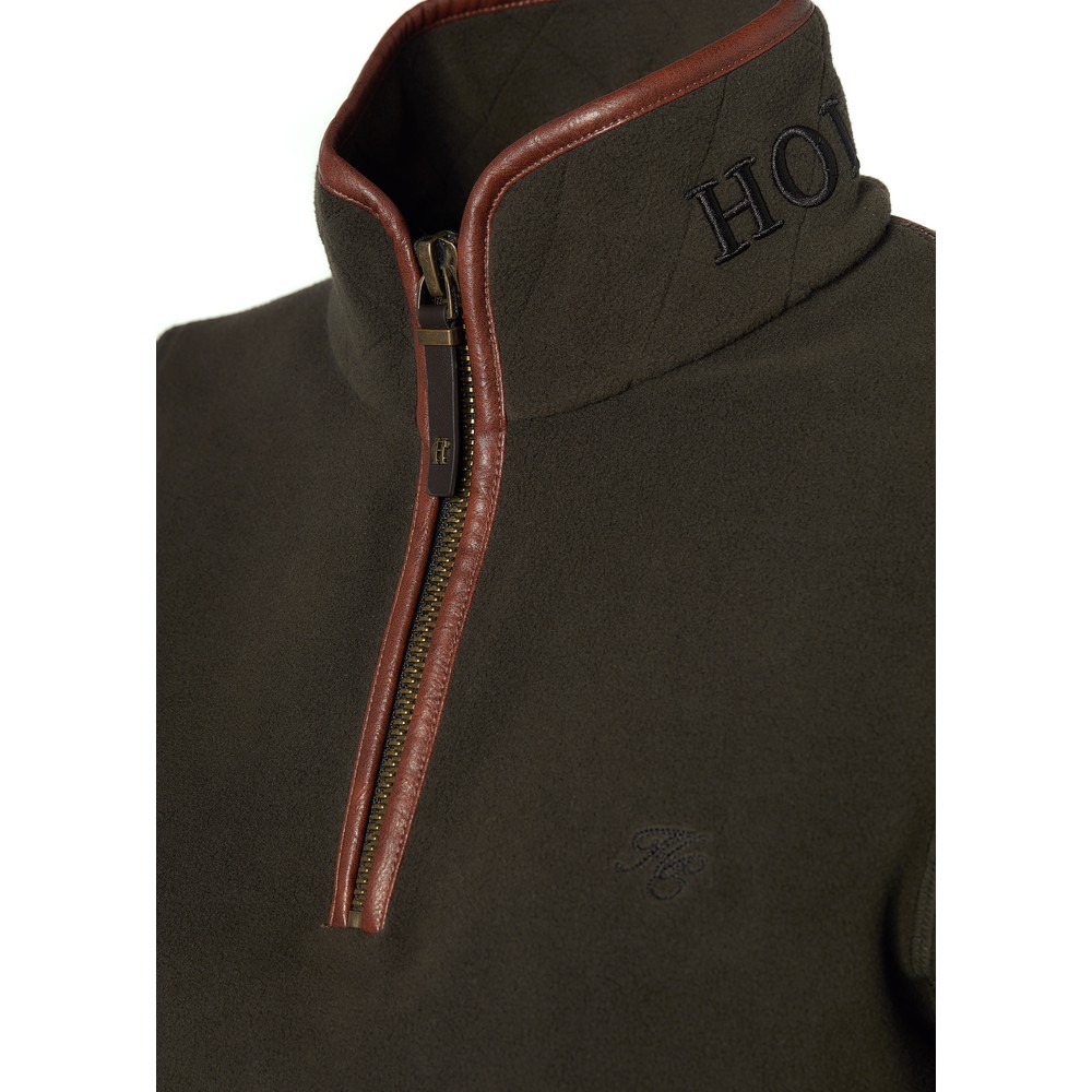 Holland Cooper Country Fleece Quarter Zip Khaki