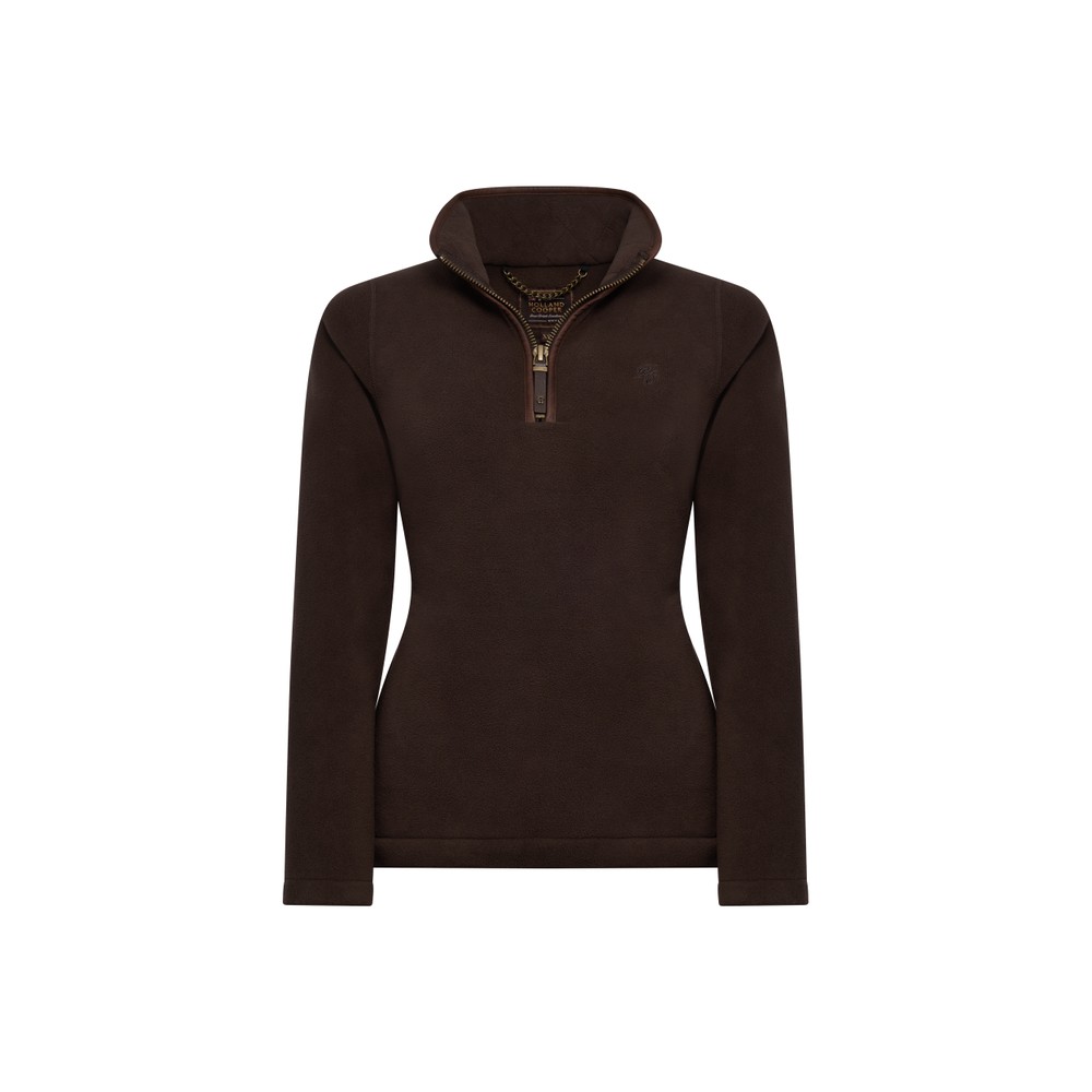 Holland Cooper Holland Cooper Country Fleece Quarter Zip in Chocolate