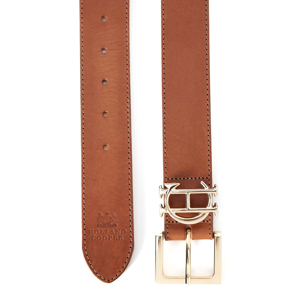 Holland Cooper Classic Logo Belt Tan