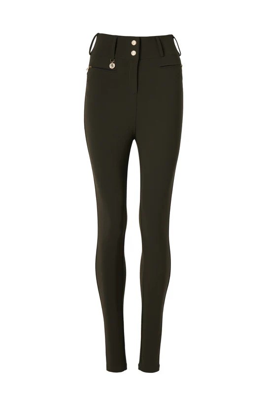 Holland Cooper Holland Cooper Contour Trousers in Dark Olive