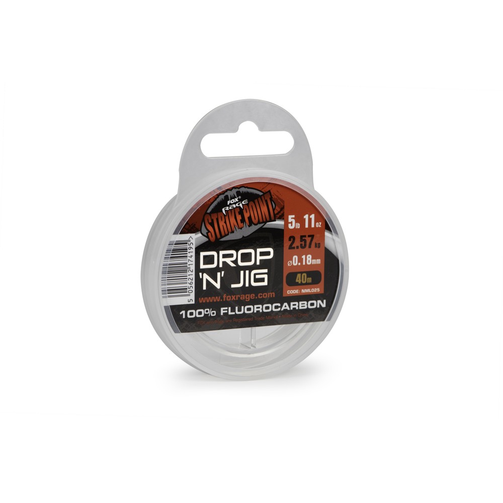 Fox Rage Strike Point Drop 'N' Jig Fluorocarbon Transparent