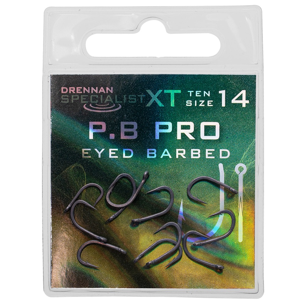 Drennan Specialist XT P.B Pro Hooks - Barbed Metallic