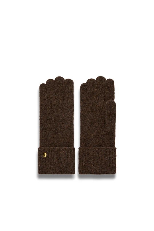 Holland Cooper Holland Cooper Classic Logo Glove - Chocolate