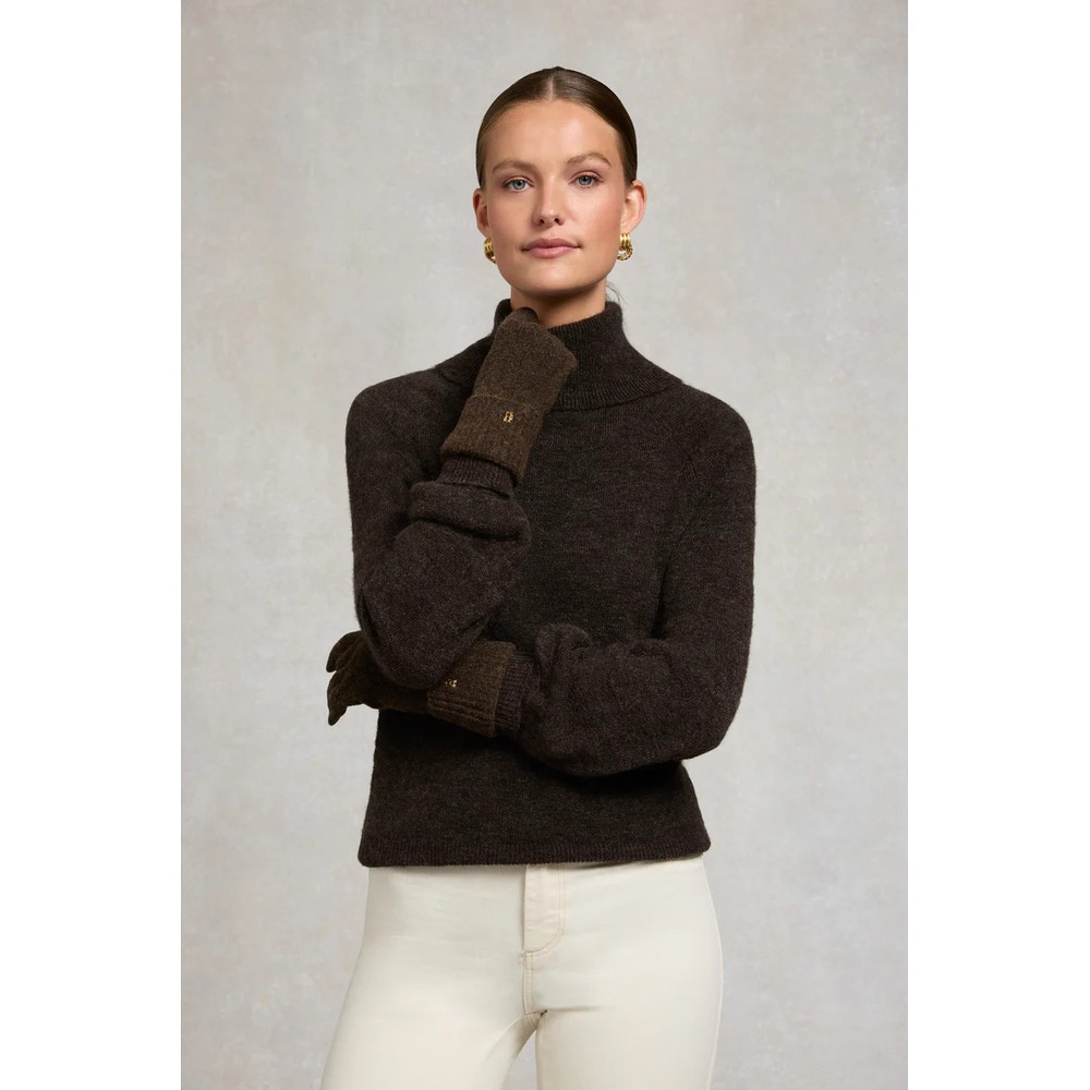 Holland Cooper Classic Logo Glove Chocolate