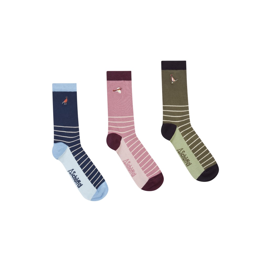Schoffel Bamboo Sock (Box Of Three) Pheasant Mix 