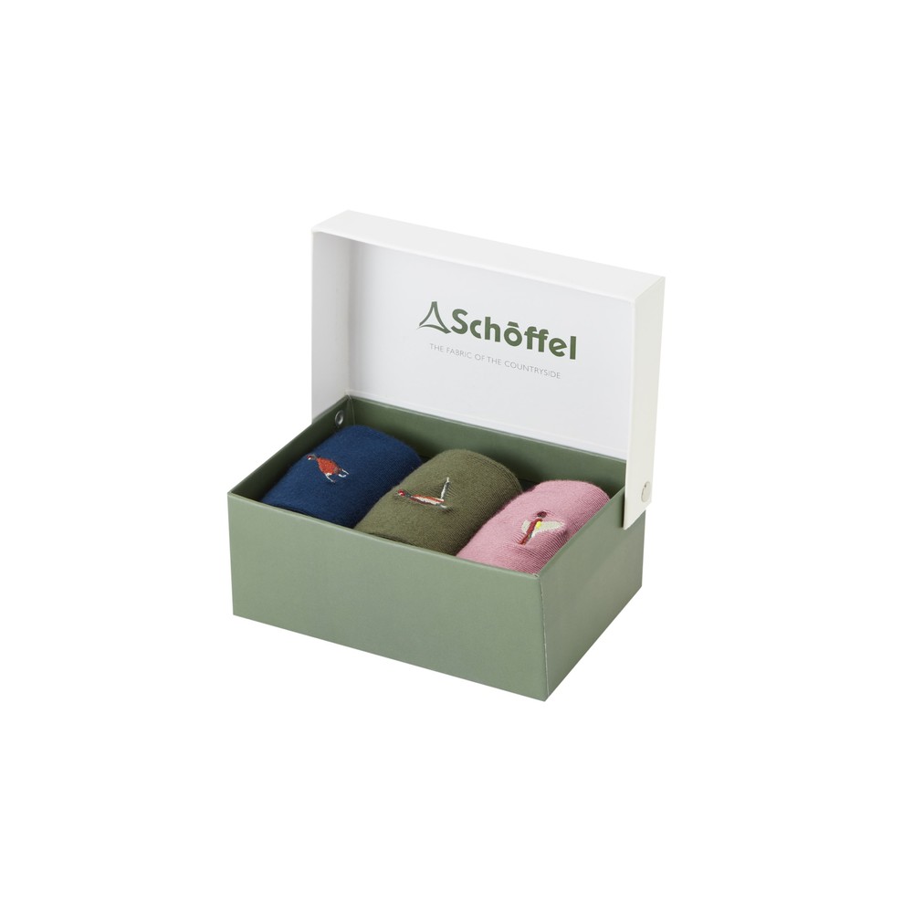 Schoffel Schoffel Bamboo Sock (Box Of Three) - Pheasant Mix 