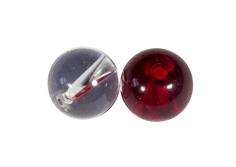 Fox Rage Strike Point Clear & Red Glass Beads - 6mm 