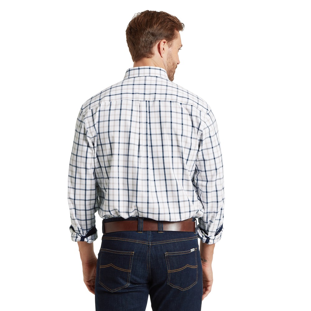 Schoffel Brancaster Classic Shirt Oxford Navy check 