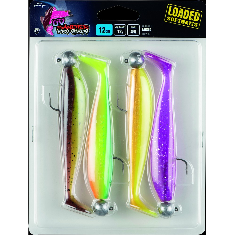 Fox Rage UV Zander Pro Loaded Lure Pack - 7.5cm - 5g - 1/0