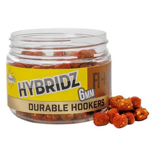 Dynamite Baits Durable Hybridz Hookers - F1 / Chocolate Orange