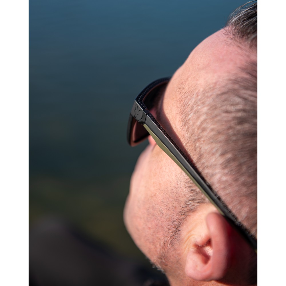 Fox Collection Green & Black Shades - Brown Lens Green/Black