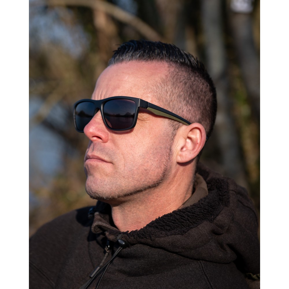 Fox Collection Green & Black Shades - Brown Lens Green/Black