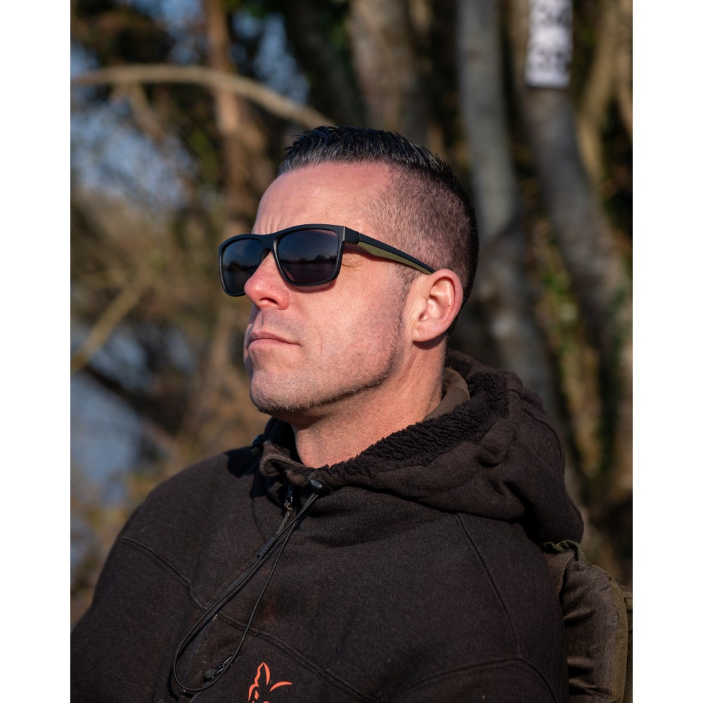 Fox Collection Green & Black Shades - Brown Lens Green/Black