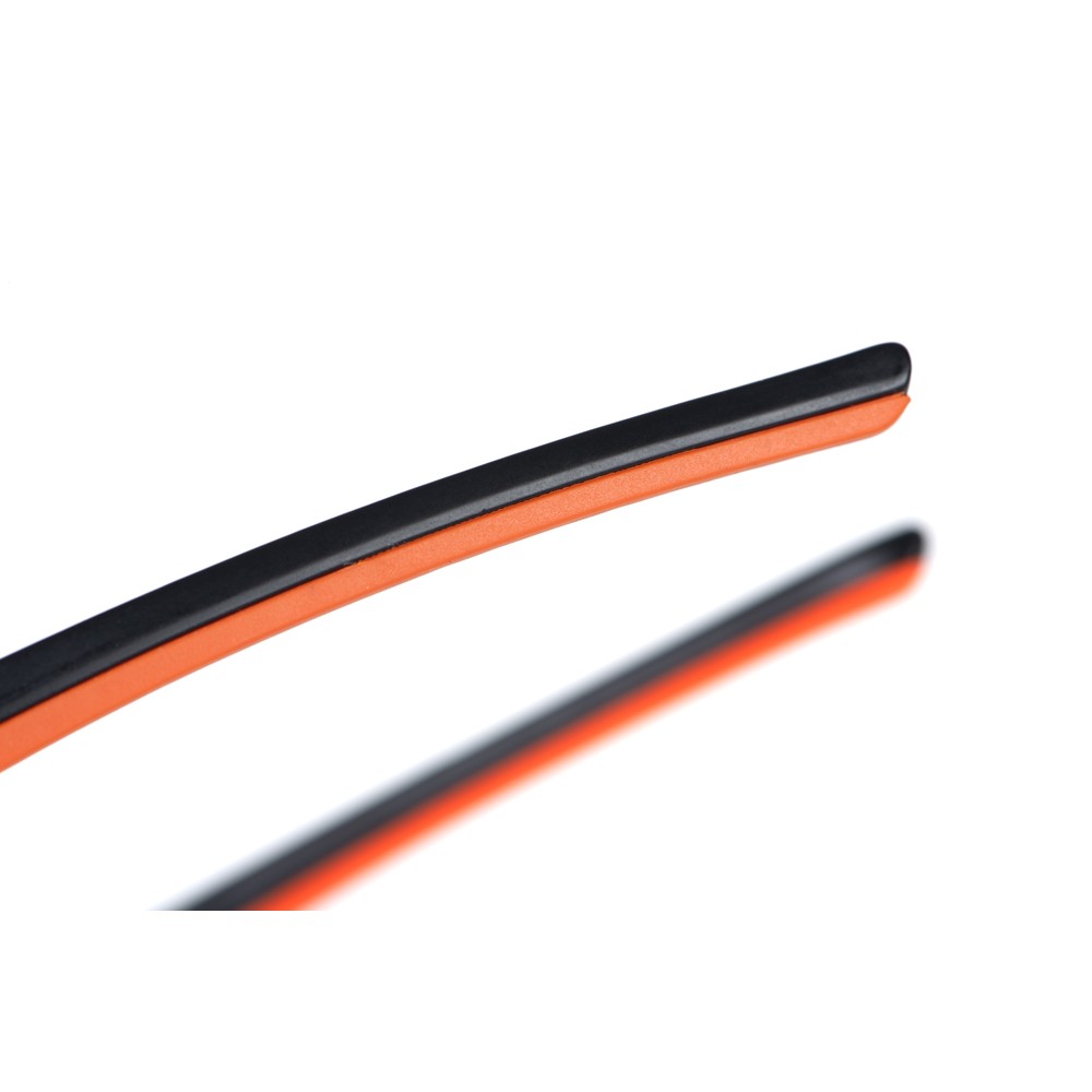 Fox Collection Black & Orange Sunglasses - Grey Lens Black/Orange