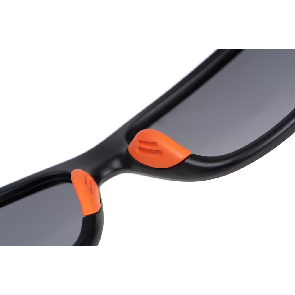 Fox Collection Black & Orange Sunglasses - Grey Lens Black/Orange