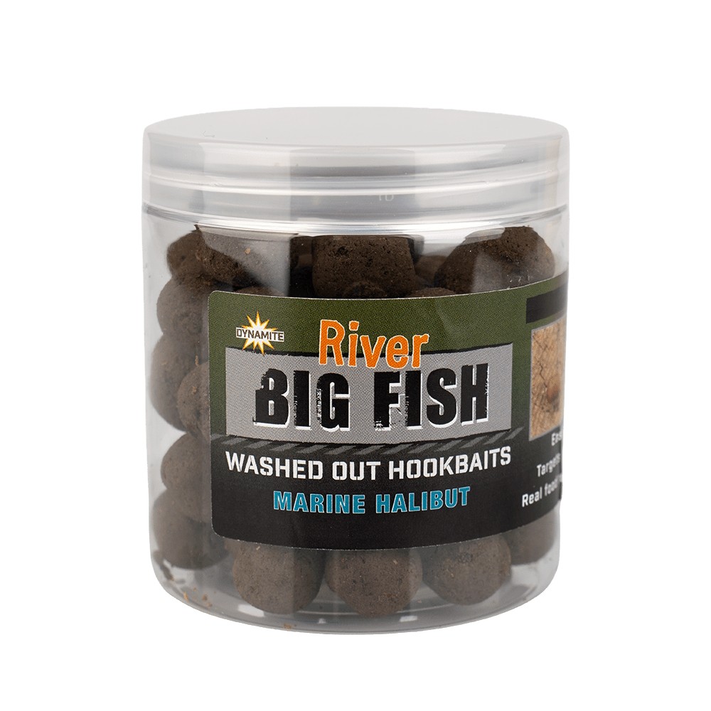 Dynamite Baits Big Fish River Washed Out Barbel Hookbaits - Marine Halibut