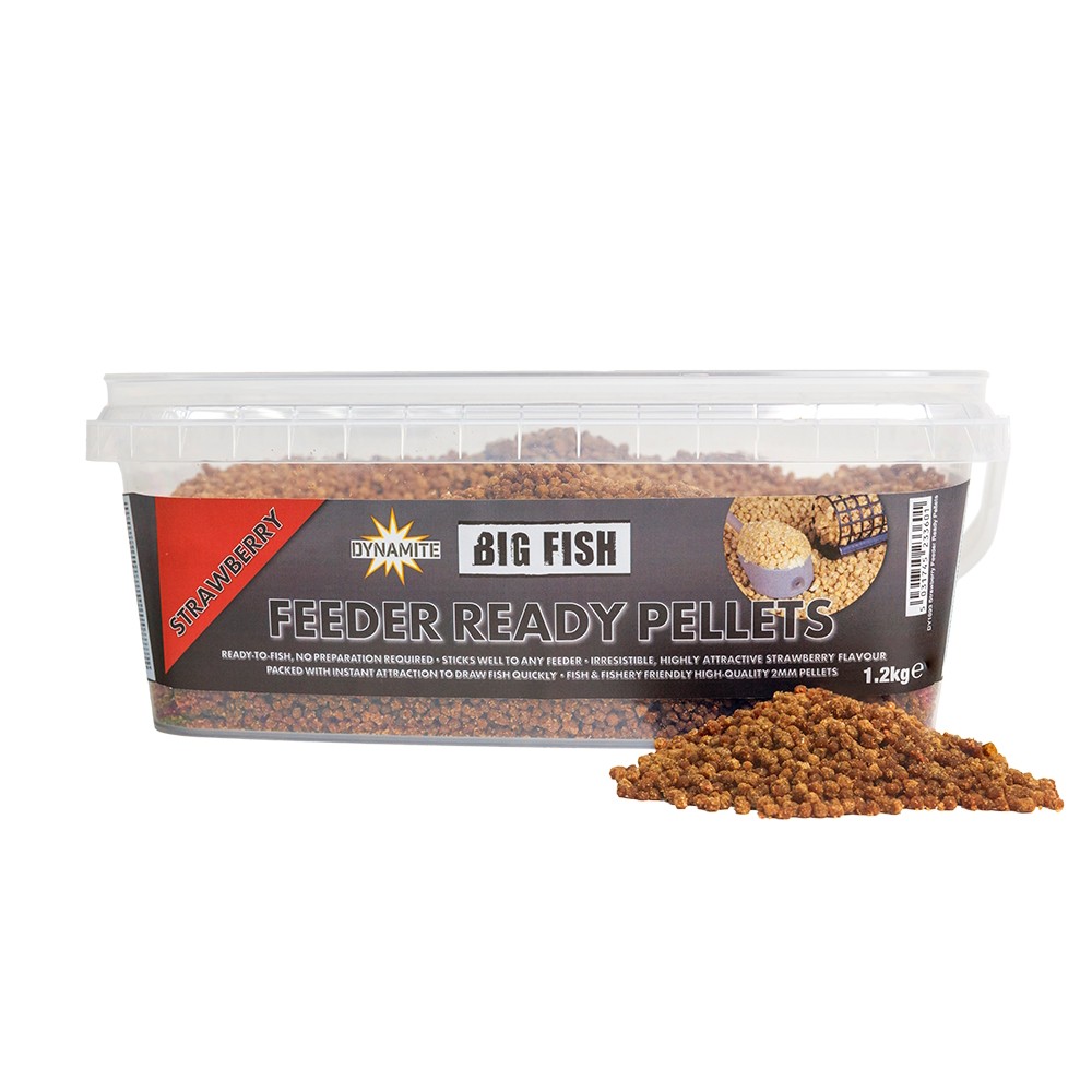 Dynamite Baits Big Fish Feeder Ready Pellets Strawberry - 2mm - 1.2kg