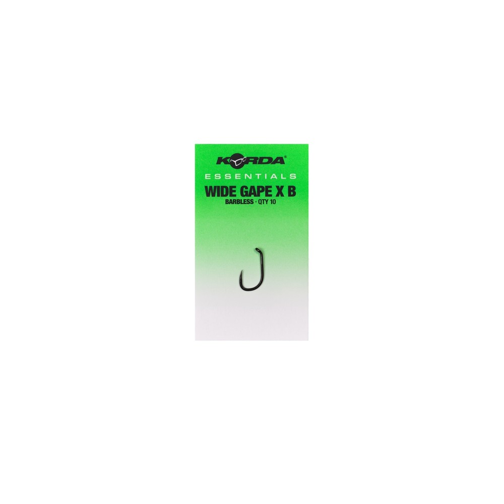 Korda Essentials  Wide Gape X Hooks - Barbless