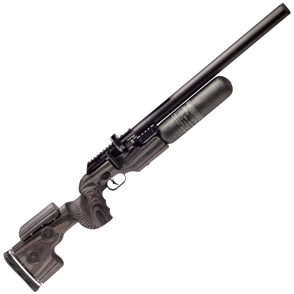 FX King GRS Nordic Wolf 500mm Pre-charged Pneumatic Air Rifle - .22 Grey Laminate
