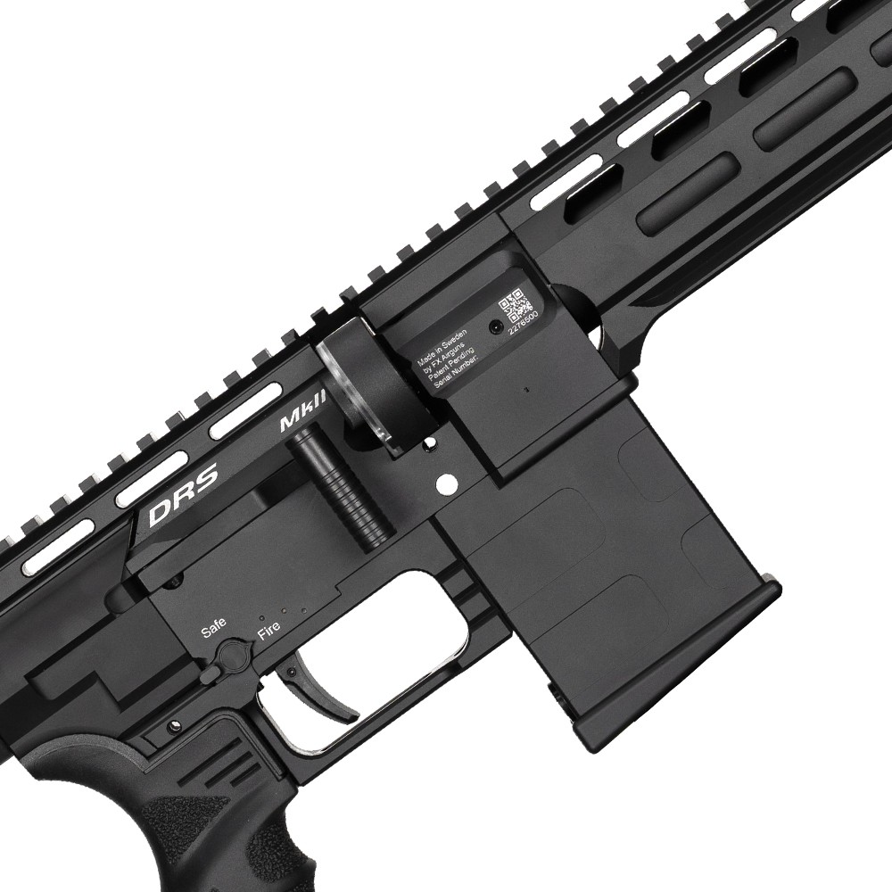 FX DRS MKII Tactical Standard 500mm Pre-charged Pneumatic Air Rifle inc. AR15 Stock - .177 Black