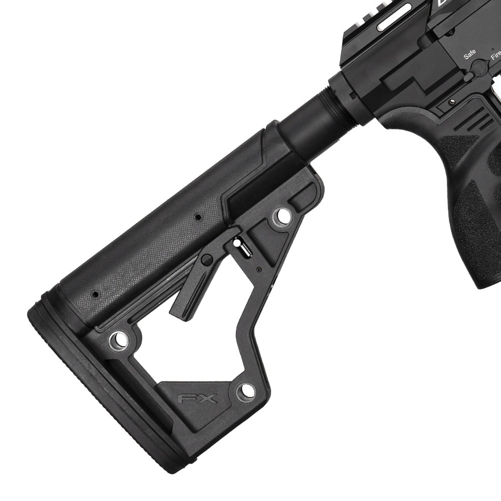 FX DRS MKII Tactical Standard 500mm Pre-charged Pneumatic Air Rifle inc. AR15 Stock - .22 Black