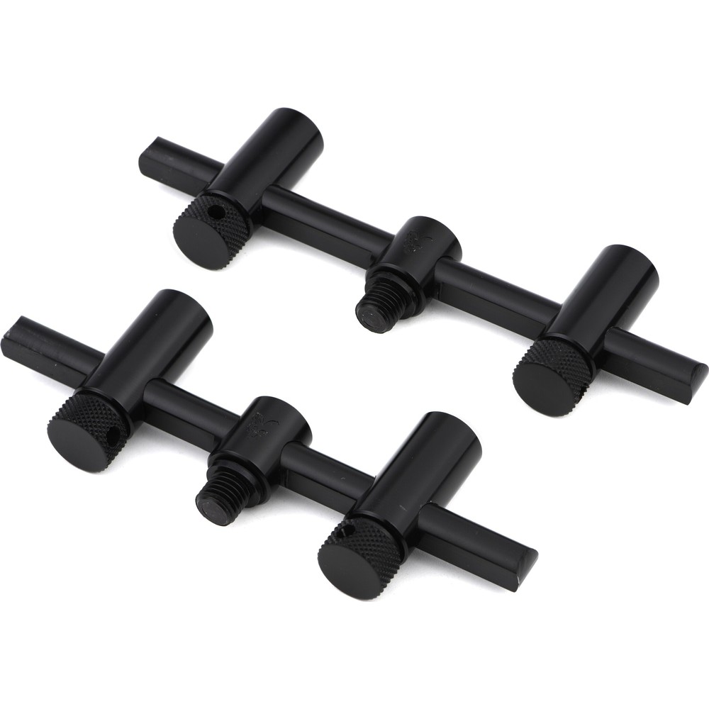 Fox Black Label Slim Adjustable 2 Rod Buzz Bars Black