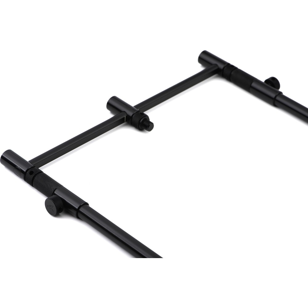 Fox Black Label Slim Adjustable 3 Rod Buzz Bars Black