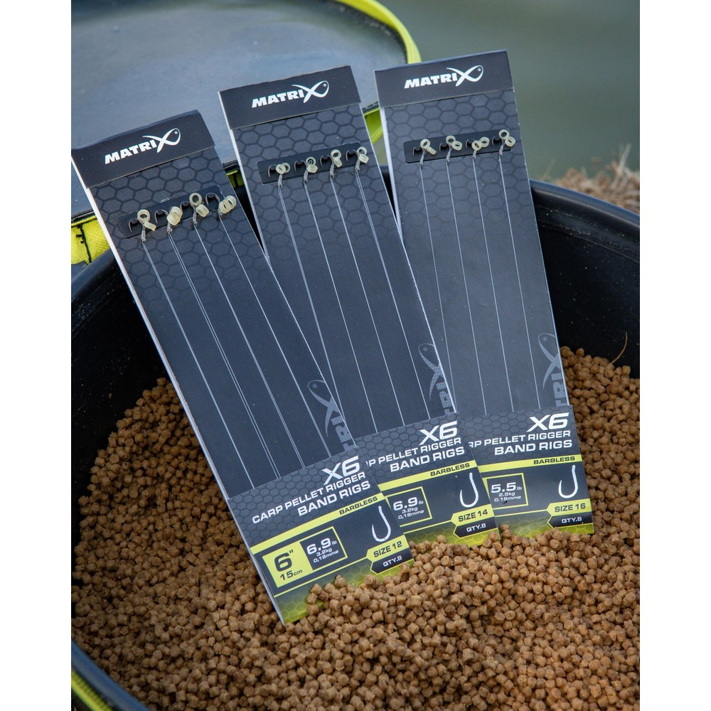 Matrix X6 Carp Pellet Rigger 15cm Band Transparent