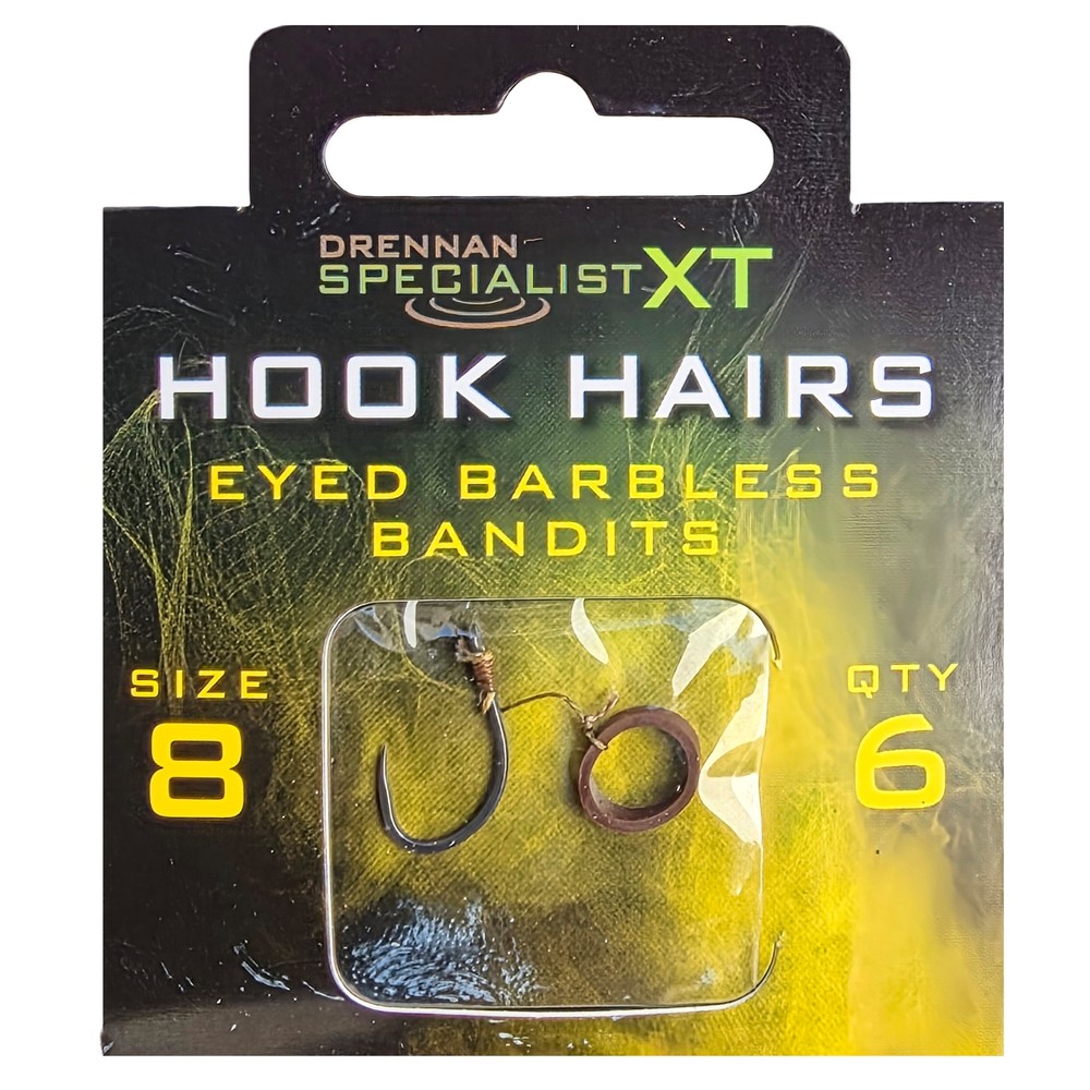 Drennan Specialist Hook Hair Bandits - Barbless Transparent