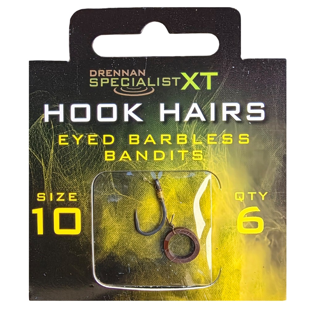 Drennan Specialist Hook Hair Bandits - Barbless Transparent