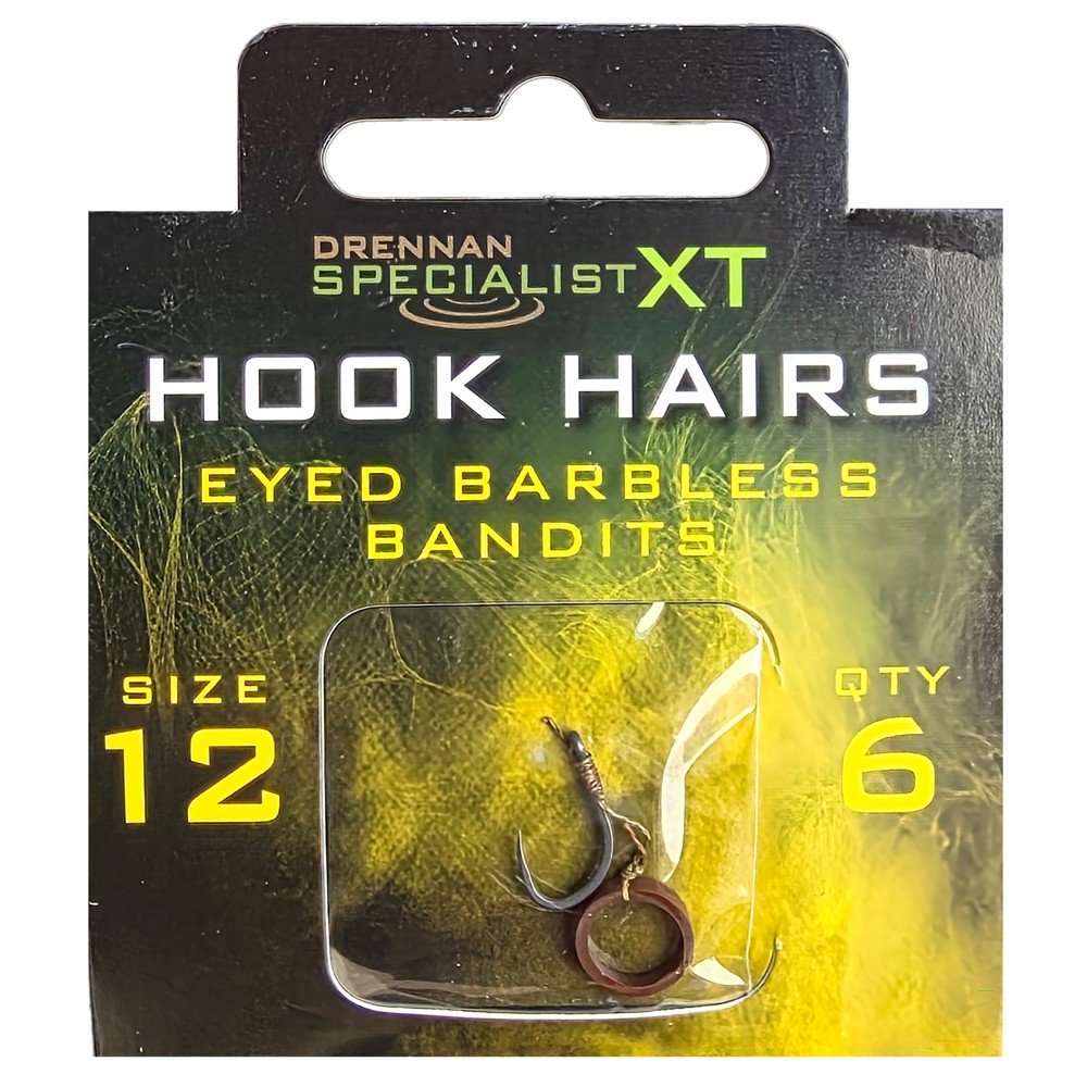 Drennan Specialist Hook Hair Bandits - Barbless Transparent