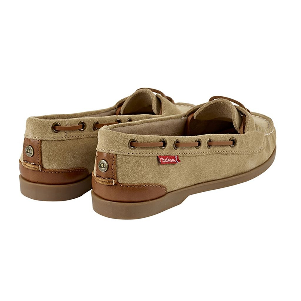Chatham Rema Suede Boat Shoe Sand Allcocks