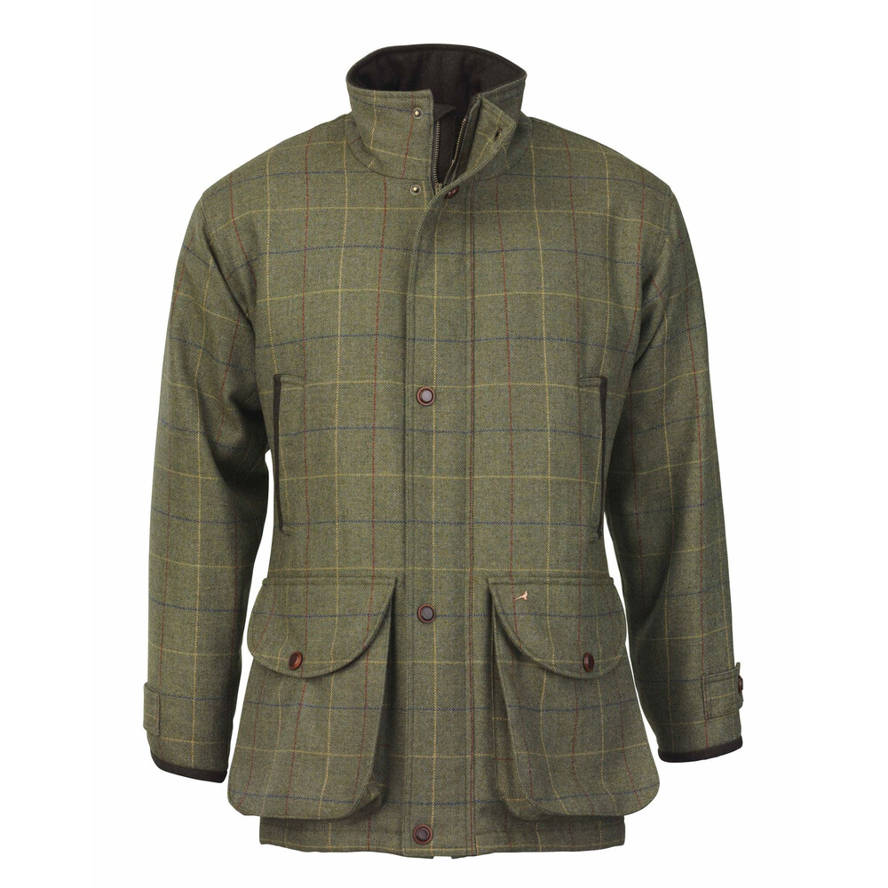 Laksen Woodhay Wingfield Tweed Coat in Green