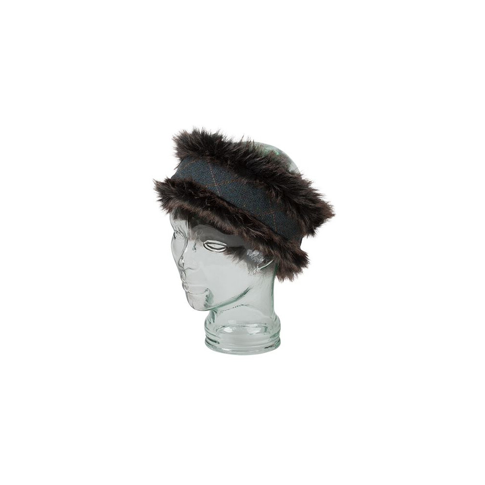 HOGGS OF FIFE Hoggs of Fife Sherborne Ladies Faux Fur / Lambswool HeadbandOne Size Blue