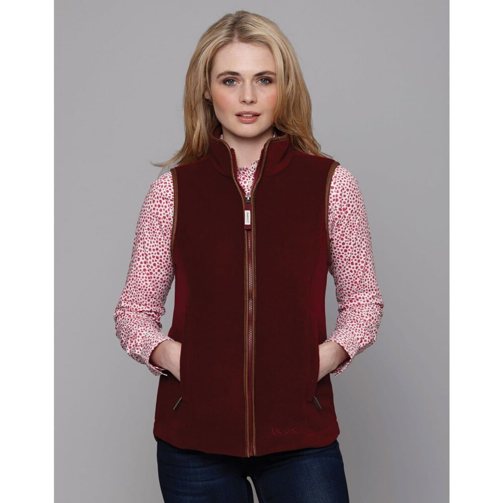 Schoffel Lyndon Fleece Gilet In Ruby